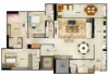 Apartamento Torre B com 160m² Opção 3 Suítes e Living Ampliado