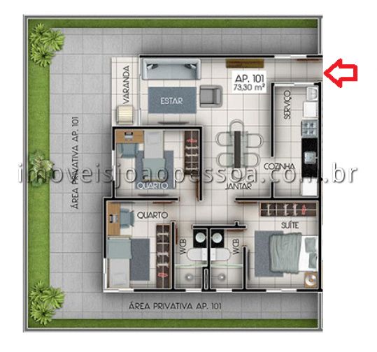 Apartamento Bancários