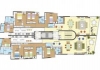Planta pavimento com 2 apartamentos por andar