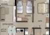 2 Quartos Sul