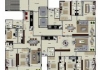 Planta pavimento tipo com 3 apartamentos